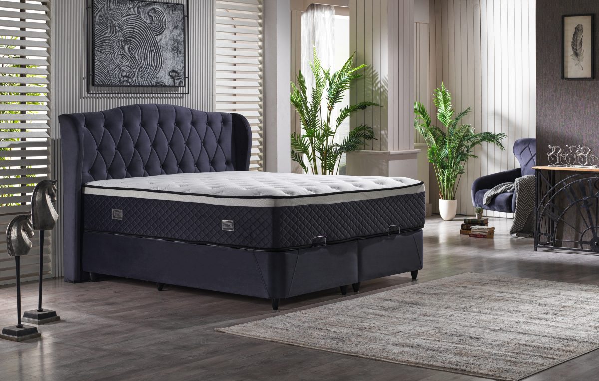 Indigo 180x200  Box-Spring Bed Set - Görsel 2