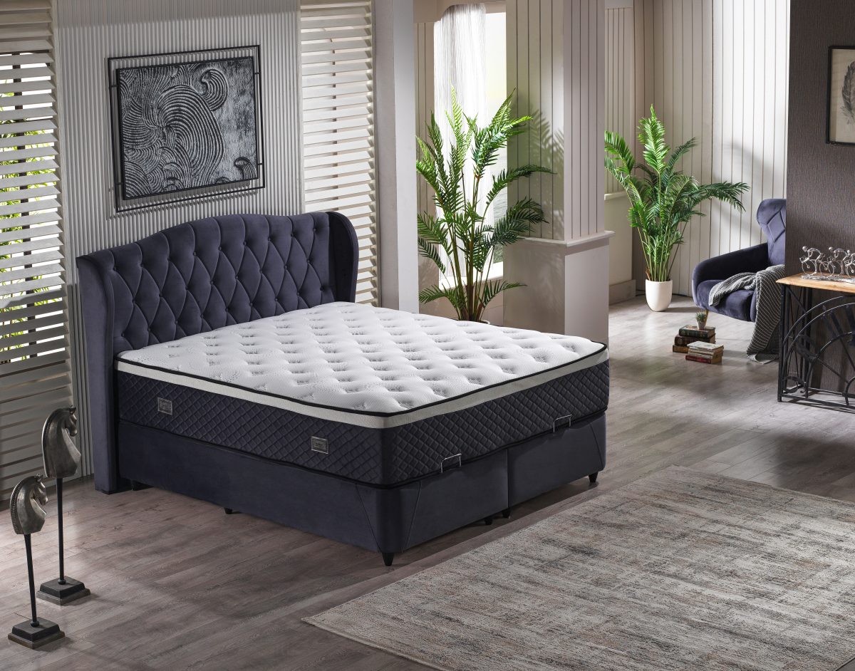 Indigo 180x200  Box-Spring Bed Set - Görsel 3