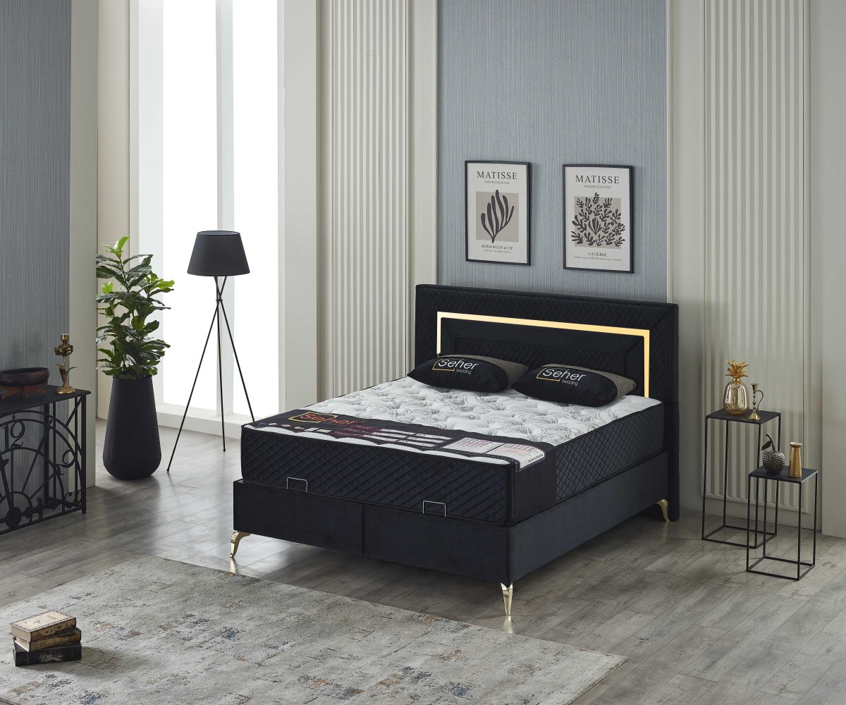 Pandora 180x200  Box-Spring Bed Set - Görsel 6