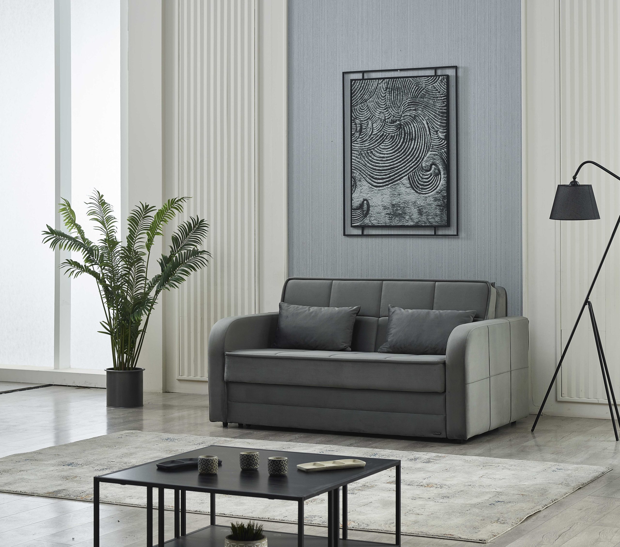 50972-1 Moleron Sofa Bed 2-seater - Görsel 1