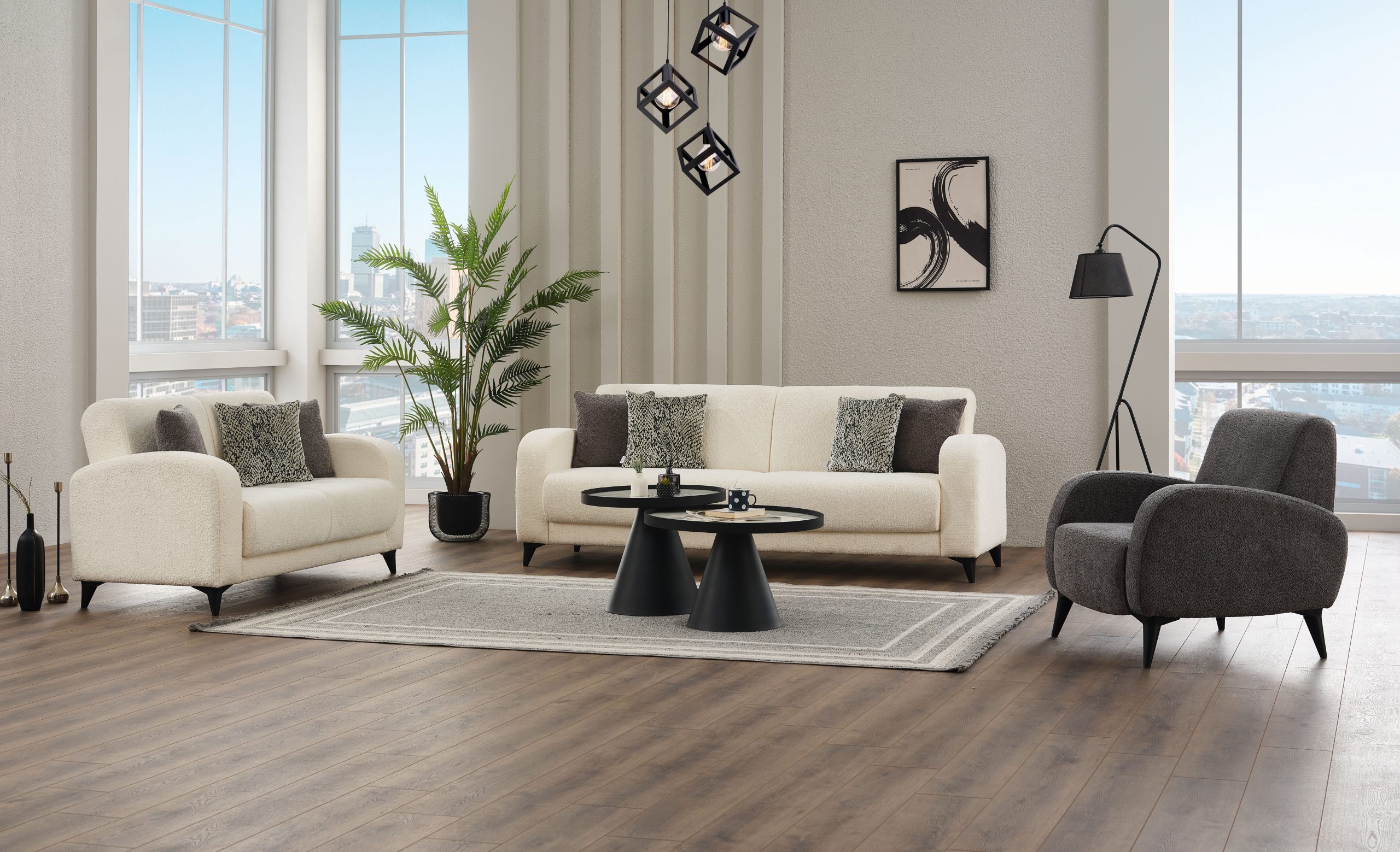 62415-1 Reina 3-2-1 Sofa Set - Görsel 1