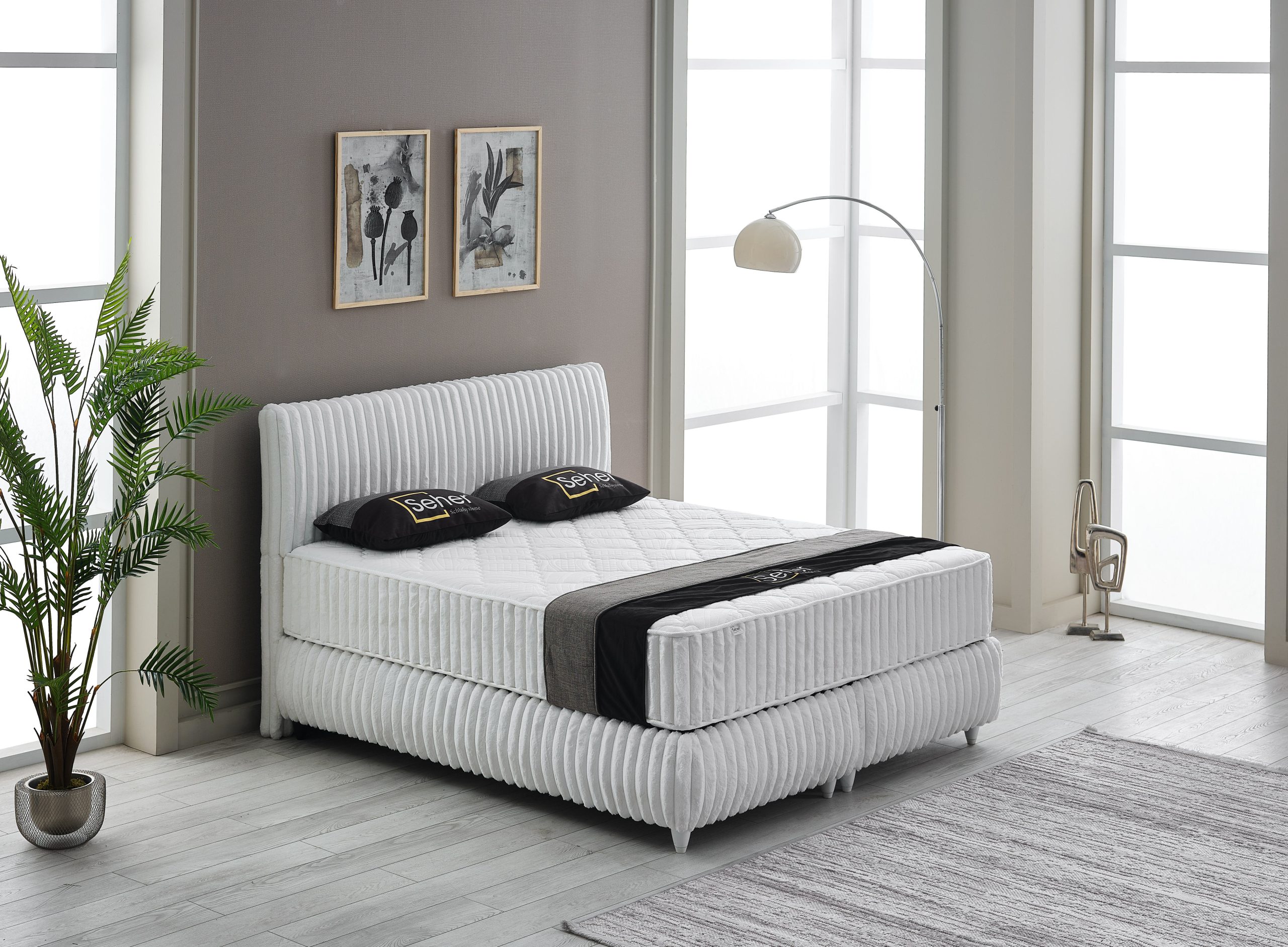 62799-1 Dolores 160x200 Box-Spring Bed Set - Görsel 1