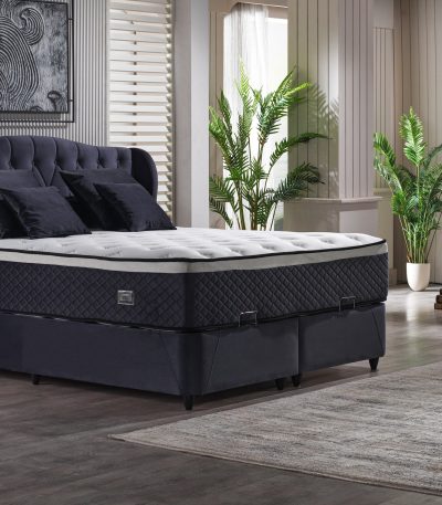 Indigo Box-Spring Bed Set – image 1